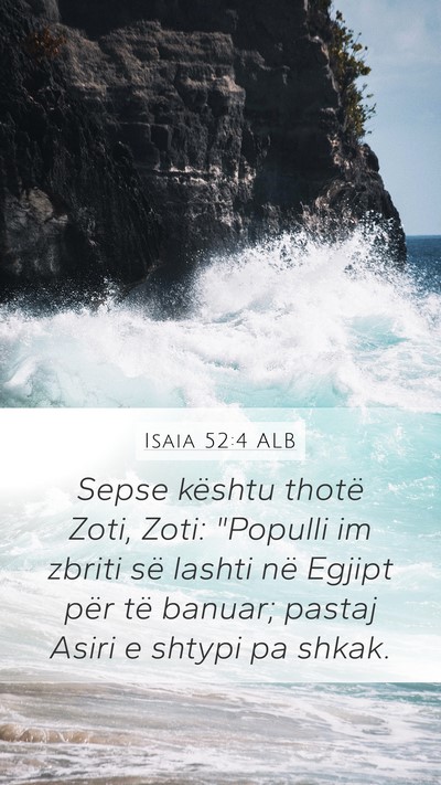 Isaia 52:4 ALB Bible Verse Image