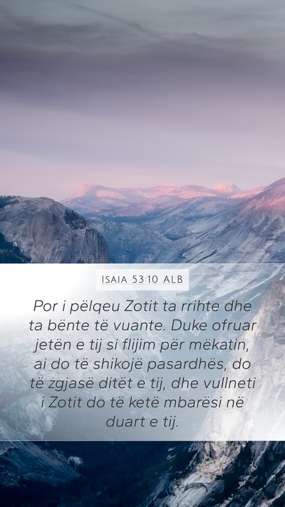 Isaia 53:10 ALB Bible Verse Image
