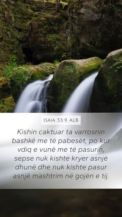 Isaia 53:9 ALB Bible Verse Image