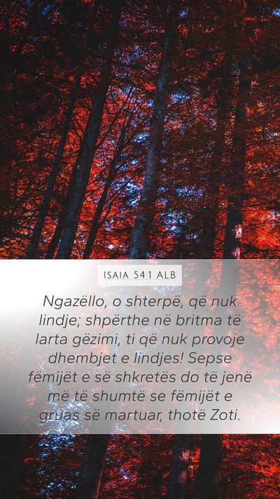 Isaia 54:1 ALB Bible Verse Image