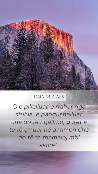 Isaia 54:11 ALB Bible Verse Image