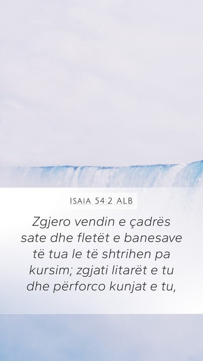Isaia 54:2 ALB Bible Verse Image