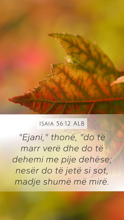 Isaia 56:12 ALB Bible Verse Image