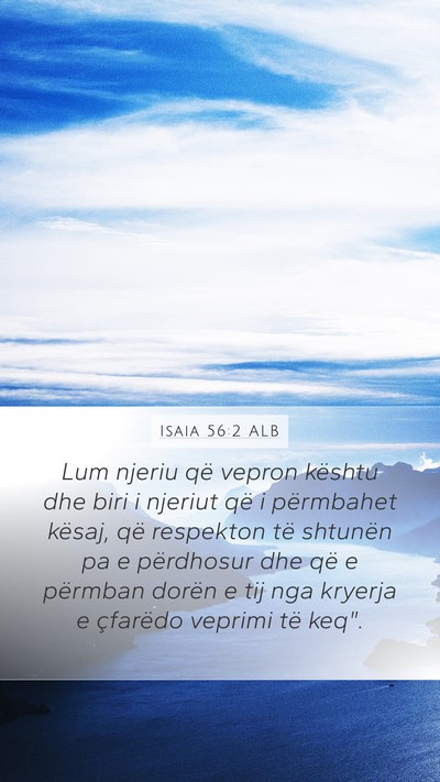 Isaia 56:2 ALB Bible Verse Image