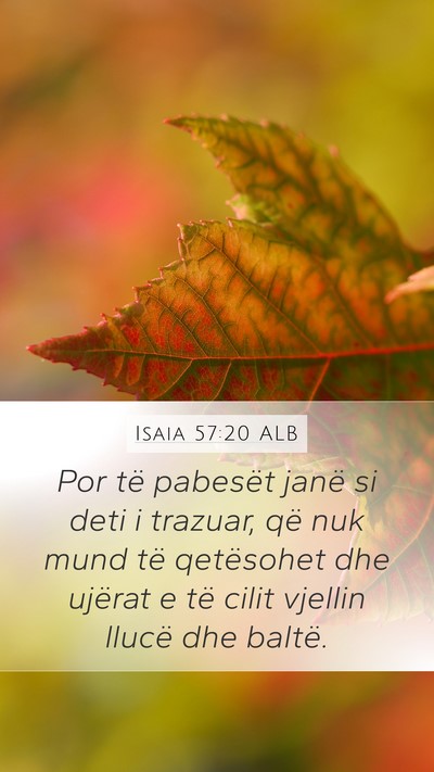Isaia 57:20 ALB Bible Verse Image