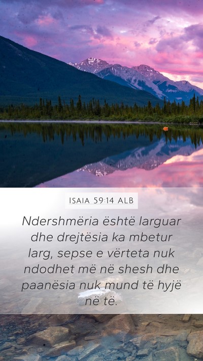 Isaia 59:14 ALB Bible Verse Image