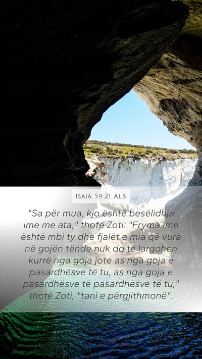 Isaia 59:21 ALB Bible Verse Image