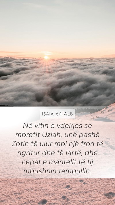 Isaia 6:1 ALB Bible Verse Image