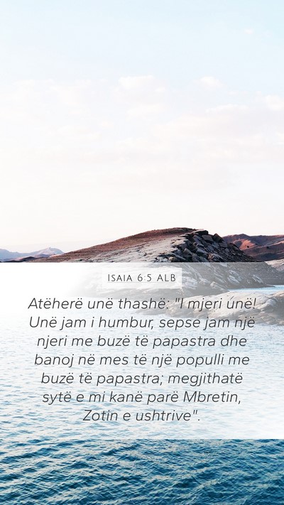 Isaia 6:5 ALB Bible Verse Image