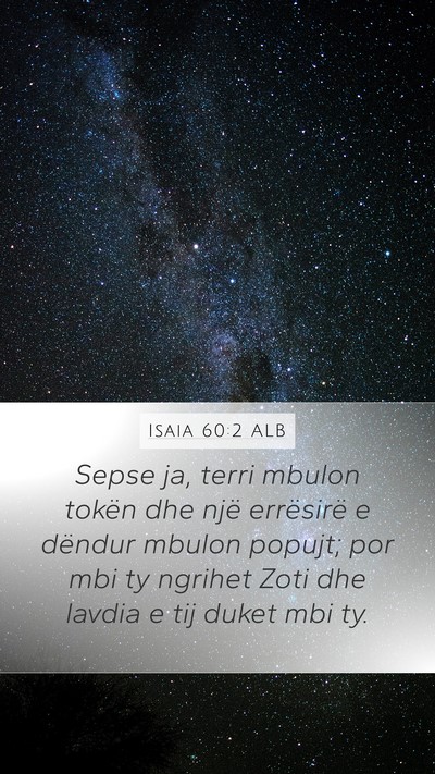 Isaia 60:2 ALB Bible Verse Image