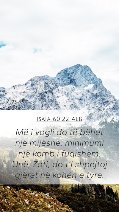 Isaia 60:22 ALB Bible Verse Image