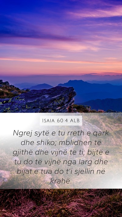Isaia 60:4 ALB Bible Verse Image