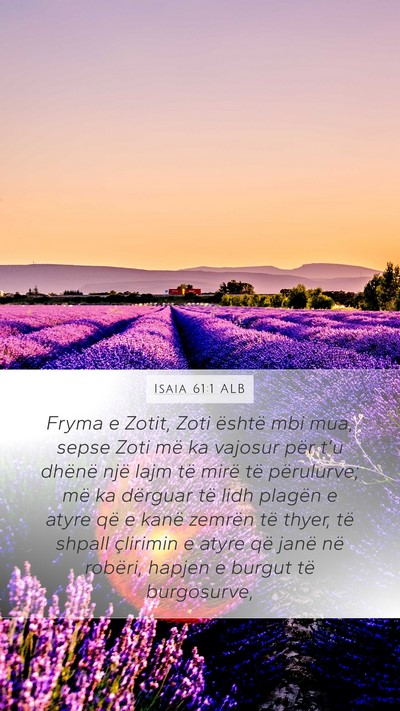 Isaia 61:1 ALB Bible Verse Image