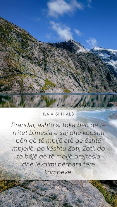 Isaia 61:11 ALB Bible Verse Image