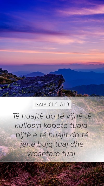 Isaia 61:5 ALB Bible Verse Image