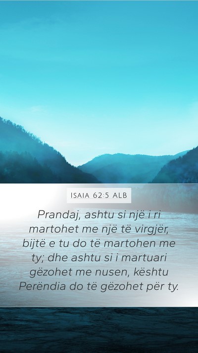 Isaia 62:5 ALB Bible Verse Image