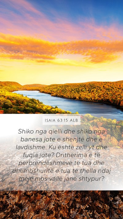 Isaia 63:15 ALB Bible Verse Image