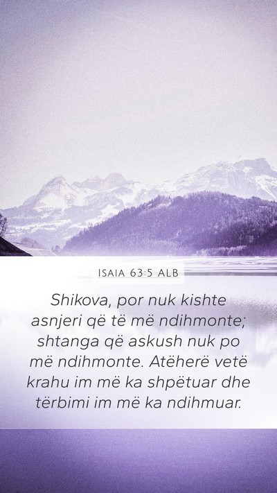 Isaia 63:5 ALB Bible Verse Image