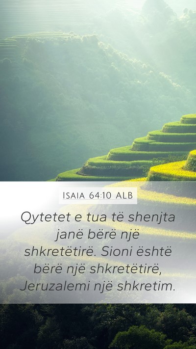Isaia 64:10 ALB Bible Verse Image