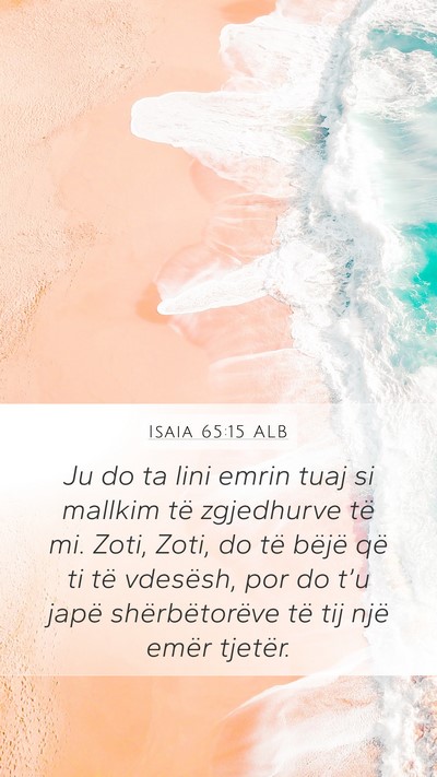 Isaia 65:15 ALB Bible Verse Image