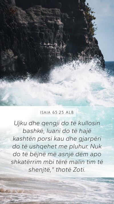 Isaia 65:25 ALB Bible Verse Image