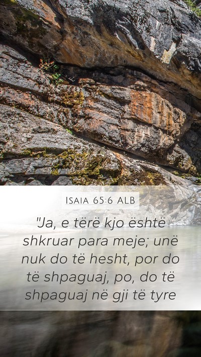 Isaia 65:6 ALB Bible Verse Image