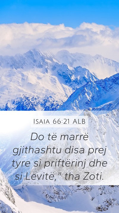 Isaia 66:21 ALB Bible Verse Image