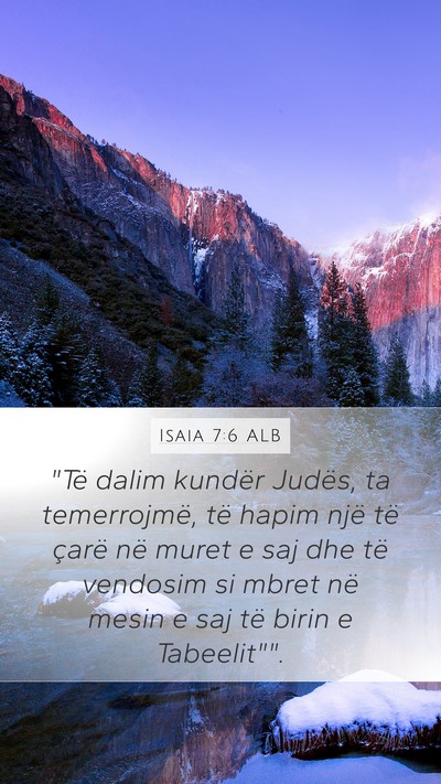 Isaia 7:6 ALB Bible Verse Image