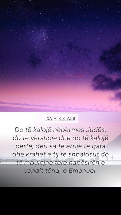 Isaia 8:8 ALB Bible Verse Image
