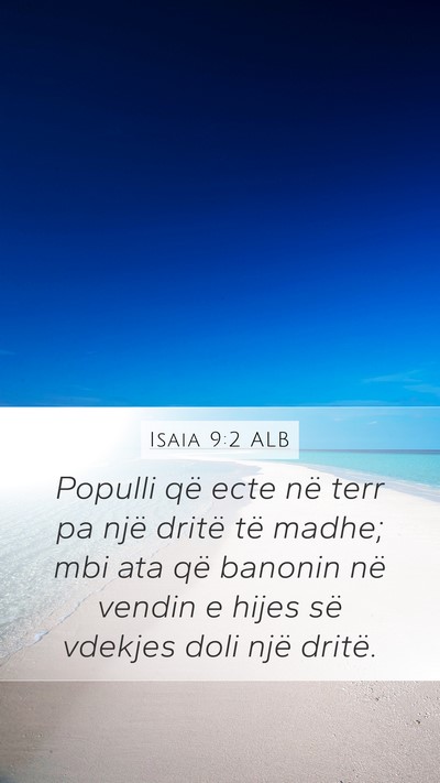 Isaia 9:2 ALB Bible Verse Image