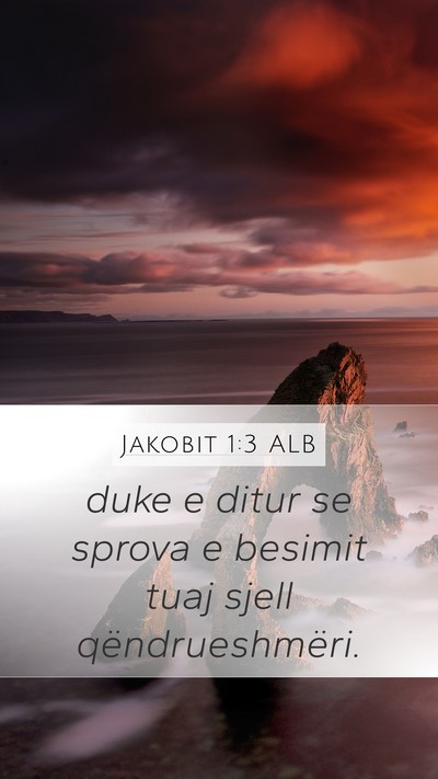 Jakobit 1:3 ALB Bible Verse Image