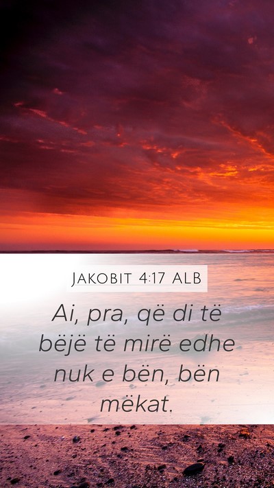 Jakobit 4:17 ALB Bible Verse Image
