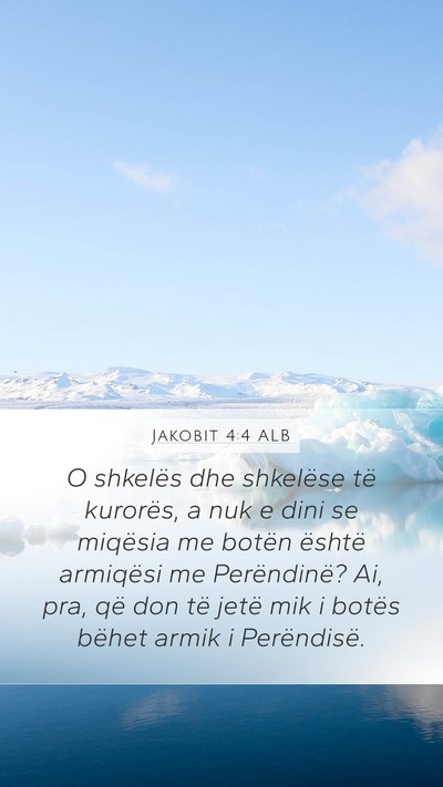 Jakobit 4:4 ALB Bible Verse Image