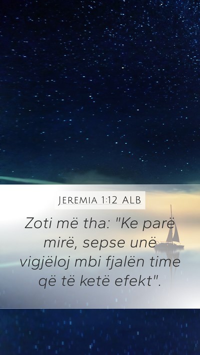 Jeremia 1:12 ALB Bible Verse Image