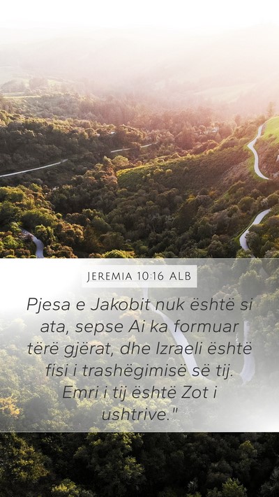 Jeremia 10:16 ALB Bible Verse Image