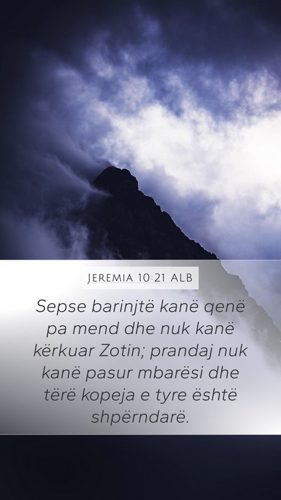 Jeremia 10:21 ALB Bible Verse Image