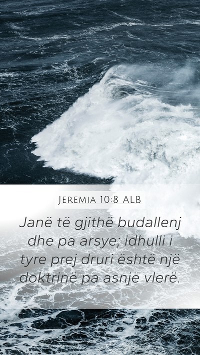 Jeremia 10:8 ALB Bible Verse Image