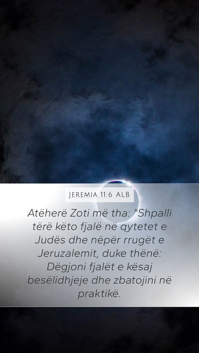 Jeremia 11:6 ALB Bible Verse Image