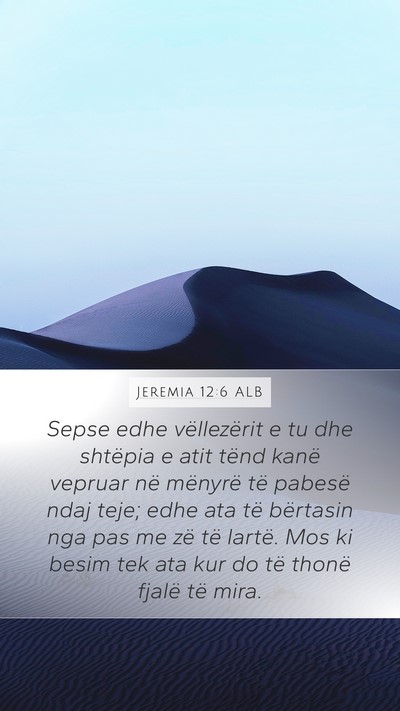 Jeremia 12:6 ALB Bible Verse Image