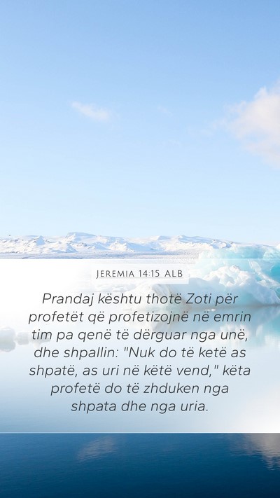 Jeremia 14:15 ALB Bible Verse Image
