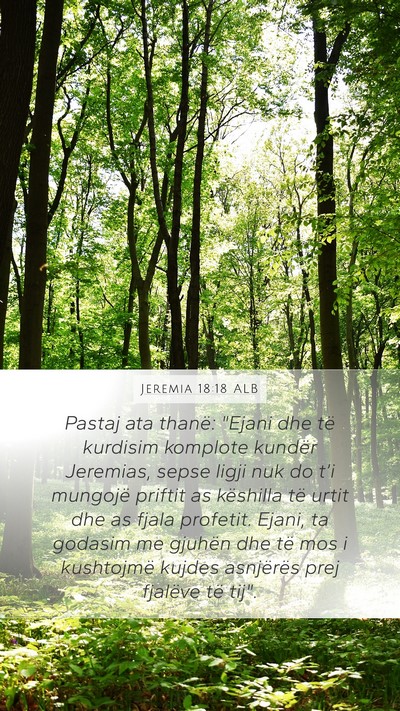 Jeremia 18:18 ALB Bible Verse Image
