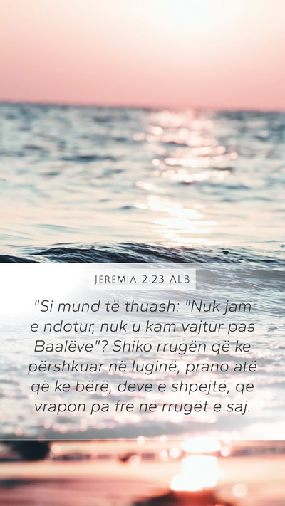Jeremia 2:23 ALB Bible Verse Image