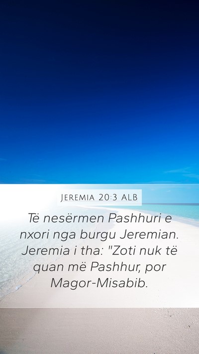 Jeremia 20:3 ALB Bible Verse Image