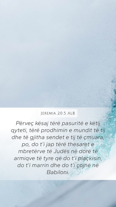 Jeremia 20:5 ALB Bible Verse Image