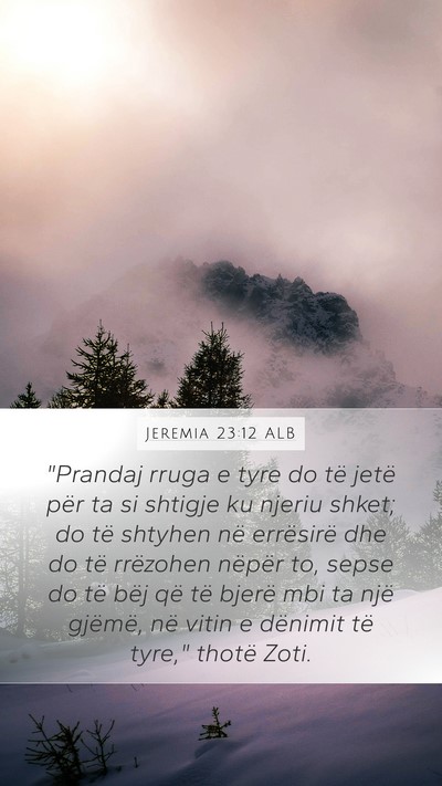 Jeremia 23:12 ALB Bible Verse Image