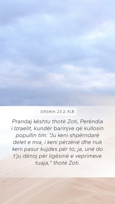 Jeremia 23:2 ALB Bible Verse Image