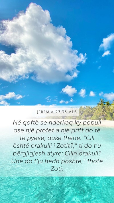 Jeremia 23:33 ALB Bible Verse Image