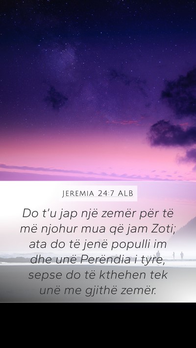 Jeremia 24:7 ALB Bible Verse Image