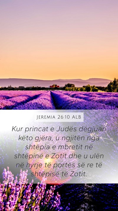Jeremia 26:10 ALB Bible Verse Image