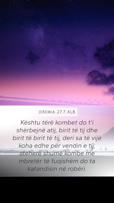 Jeremia 27:7 ALB Bible Verse Image